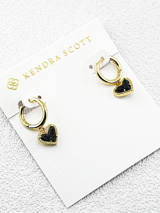 Kendra Scott Heart Crystal Spike Earrings - Picture 1 of 1